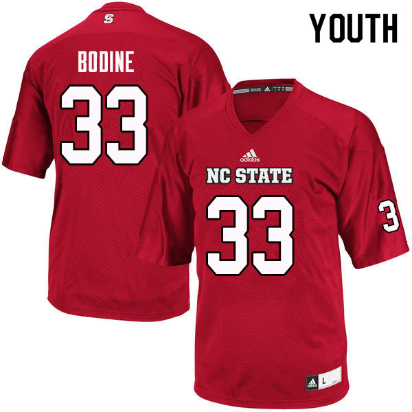 Youth #33 Brady Bodine NC State Wolfpack College Football Jerseys Sale-Red - Click Image to Close